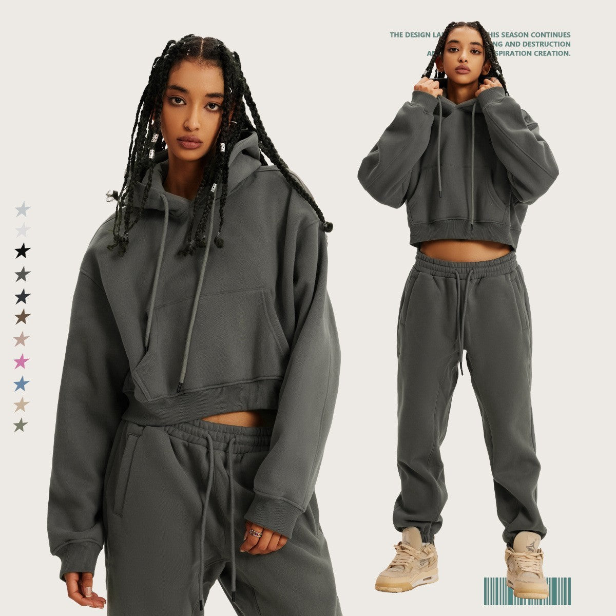 Fleece-lined Thick Hoodie Sweatpants apparels & accessories