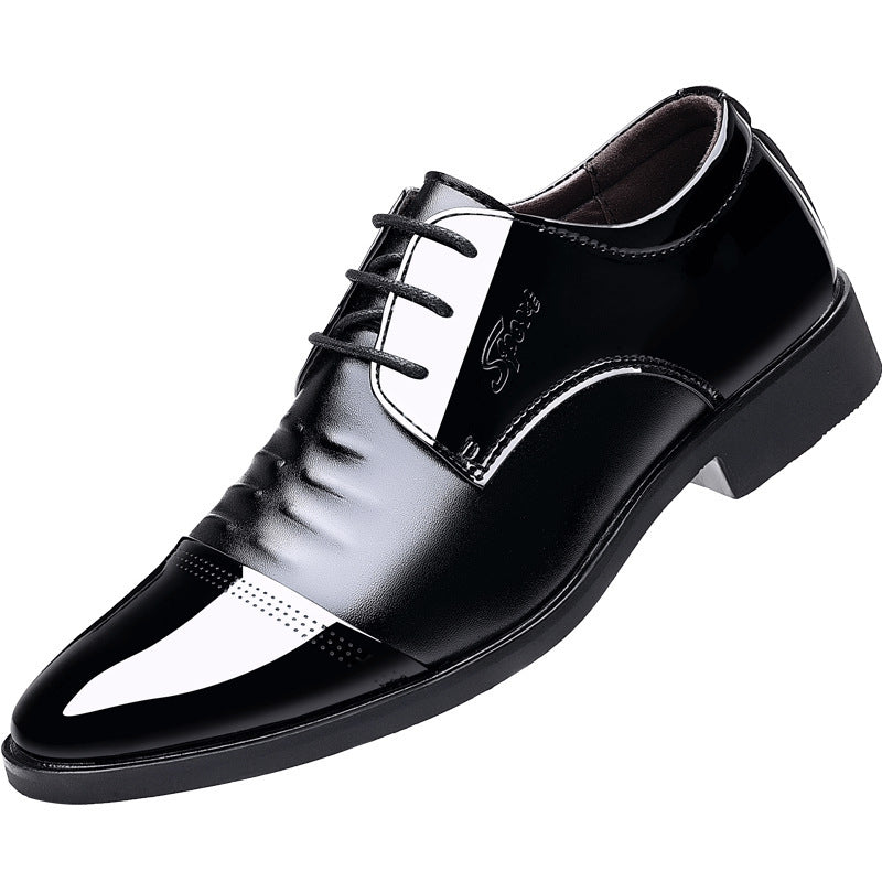 Casual Glossy Patent Leather Pointed Toe Men's Shoes Shoes & Bags