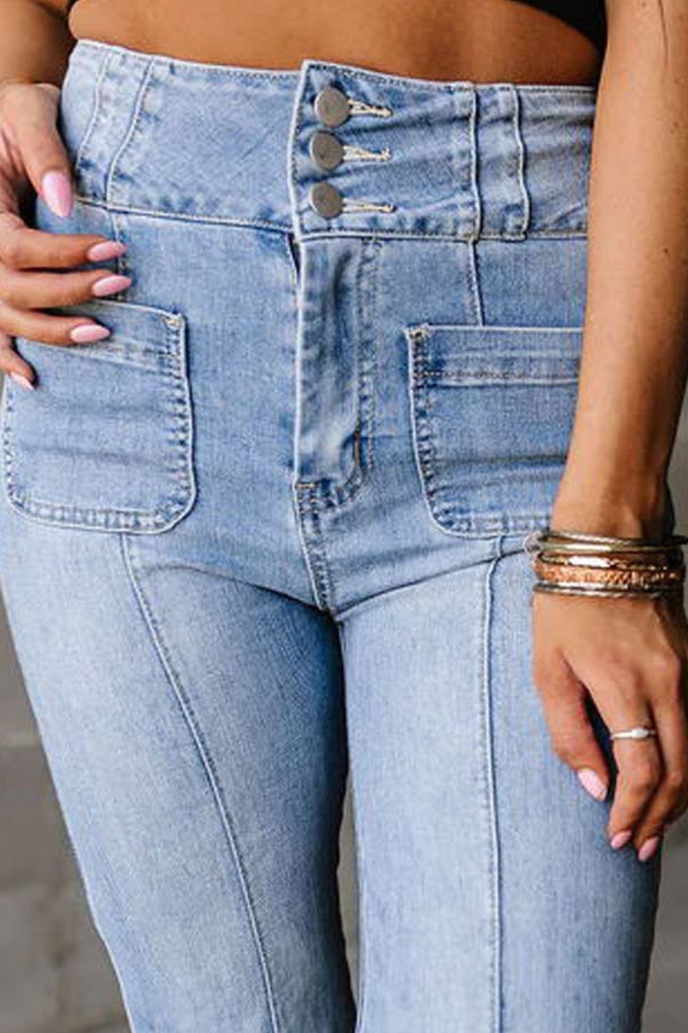 High Waist Bootcut Jeans Bottom wear