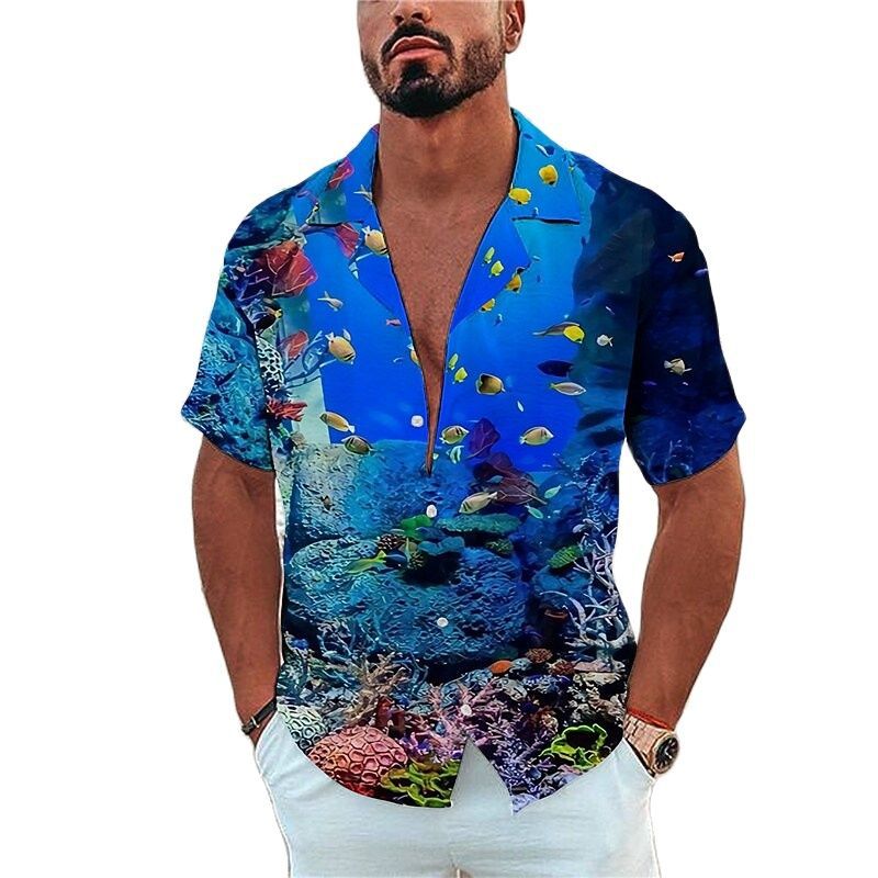 Men's Shirt Marine Organism Print apparel & accessories