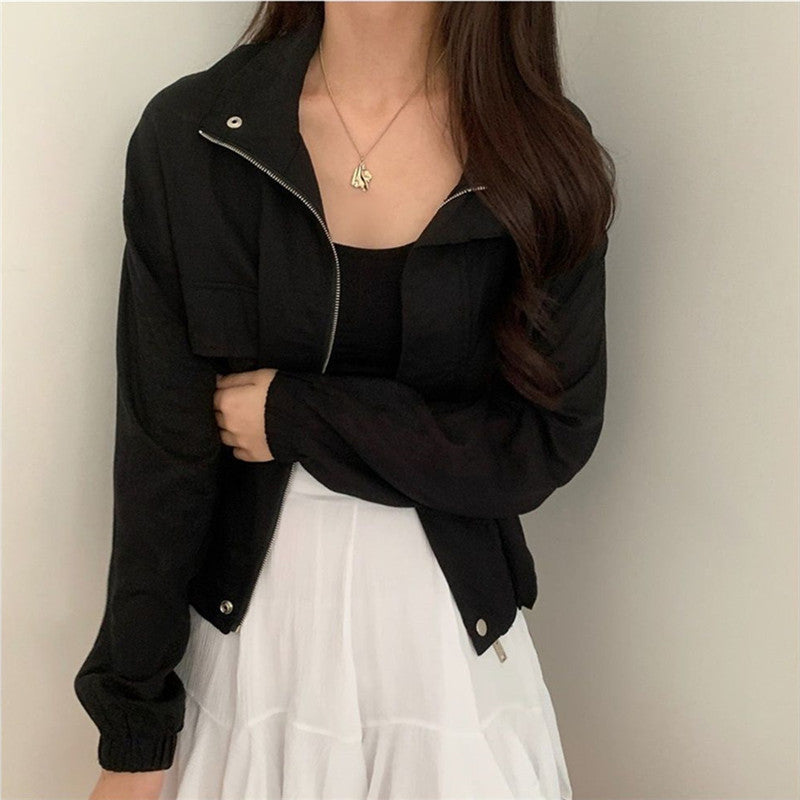 Stand Collar Large Pocket Oversized Jacket apparel & accessories