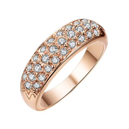 Women's Simple Fashion Pave Spot Drill Ring Jewelry