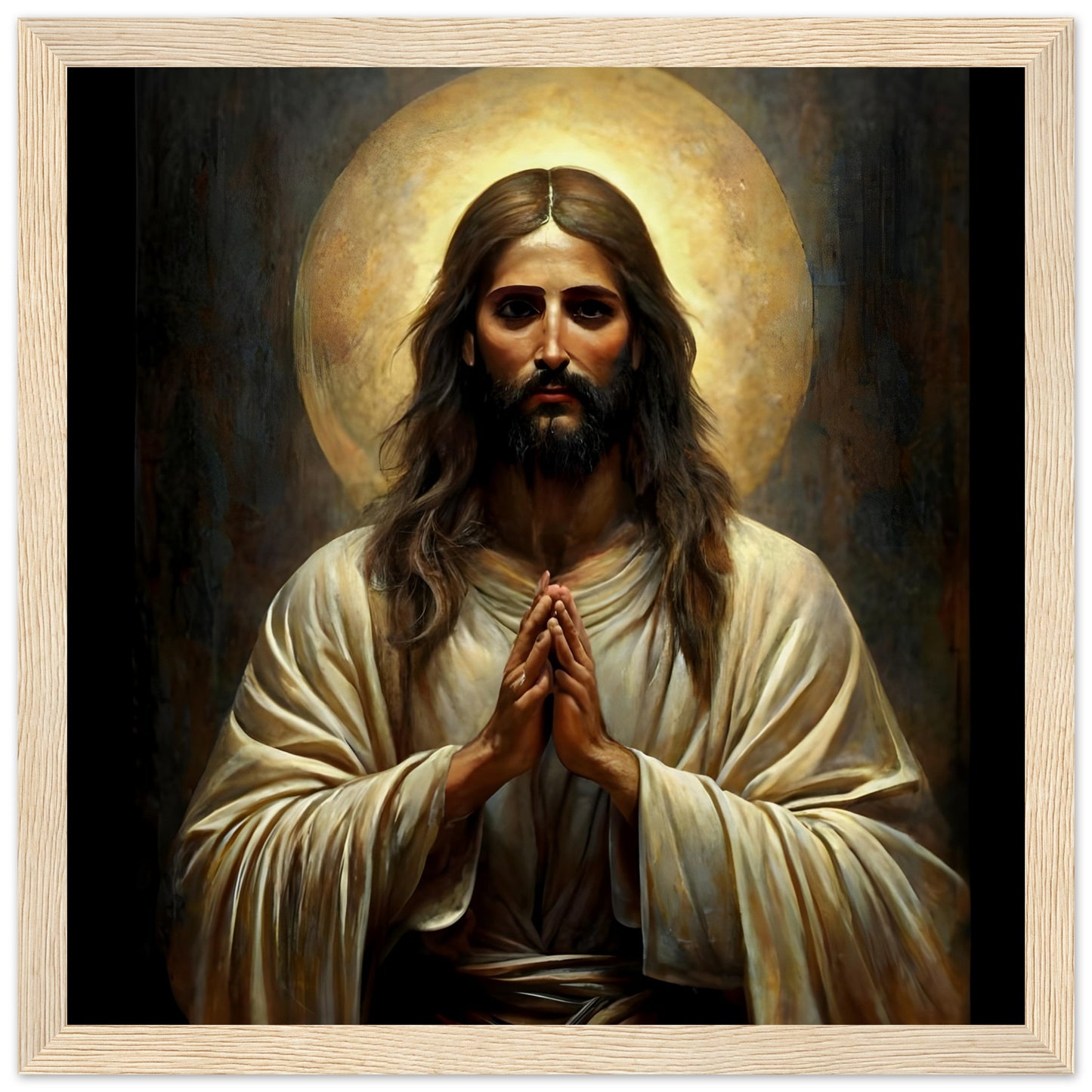 Jesus-Museum-Quality Matte Paper Wooden Framed Poster Print Material