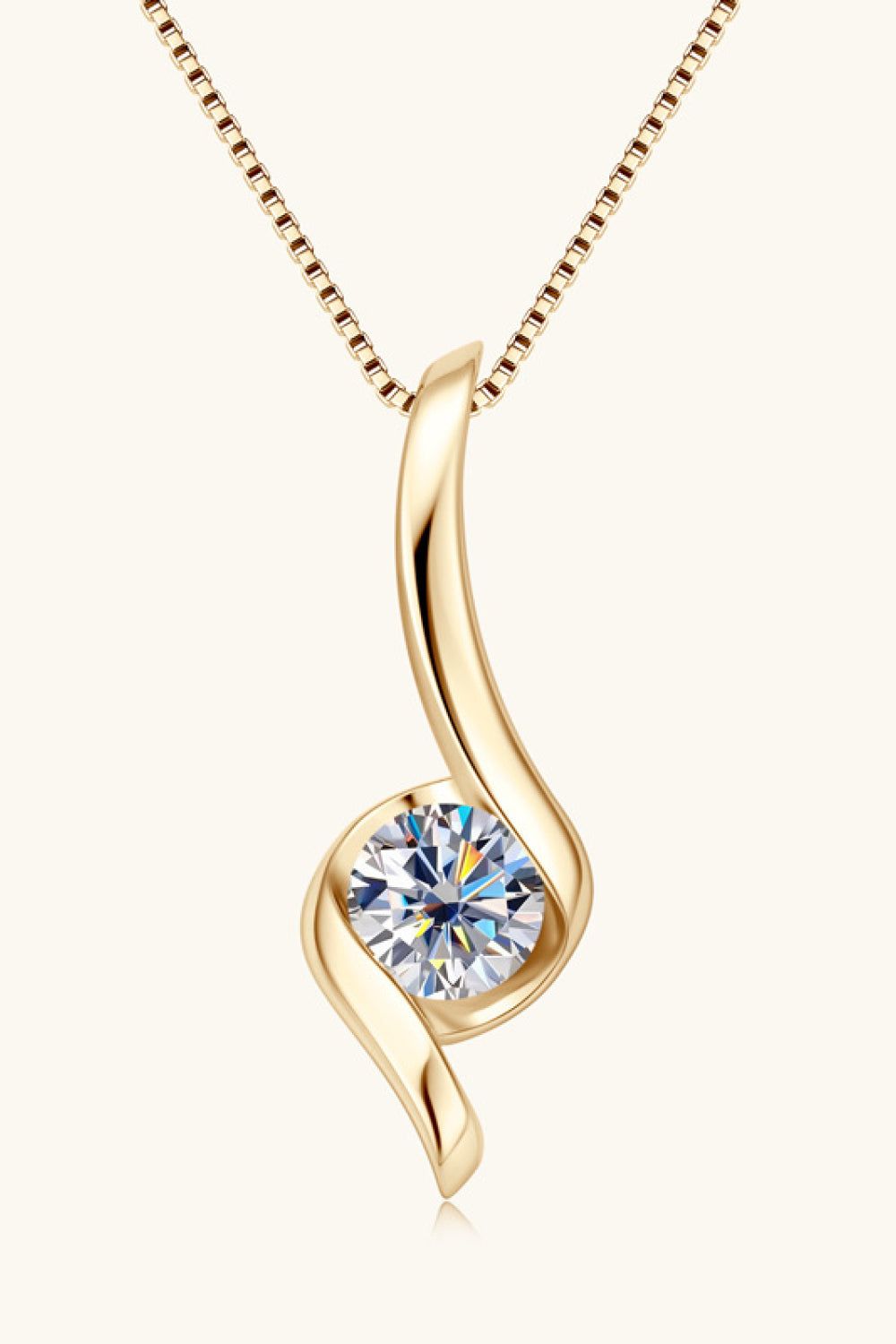 Moissanite Silver Necklace Jewelry