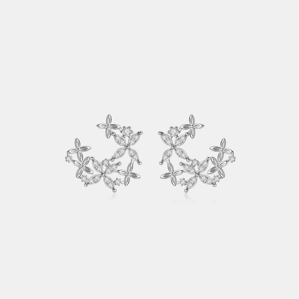 925 Sterling Silver Moissanite Lucky Clover Earrings apparel & accessories