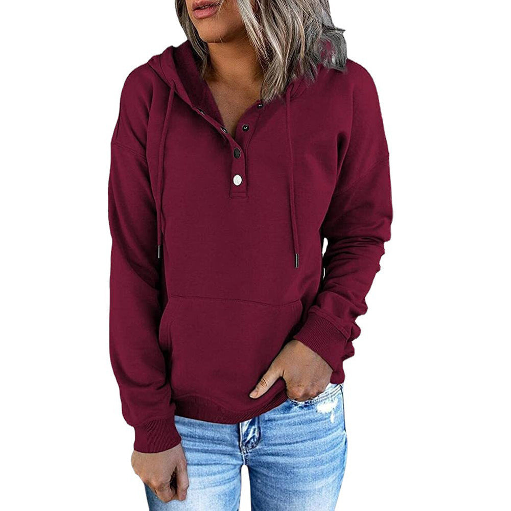 Women's Long-sleeved Loose Casual Hooded Sweater apparels & accessories