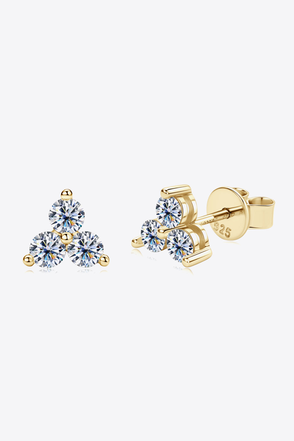 Moissanite 925 Sterling Silver Stud Earrings apparel & accessories