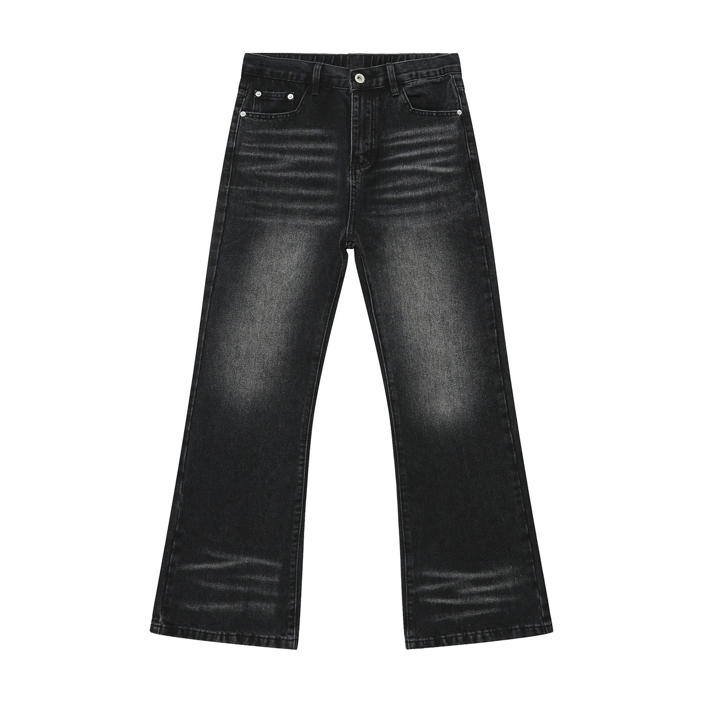 Loose Washed-out Slightly Flared Jeans men's clothing