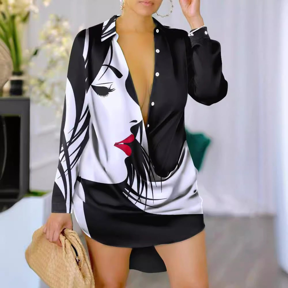 Women's Fashion V-neck Long Sleeve Top Commuter Shirt apparel & accessories