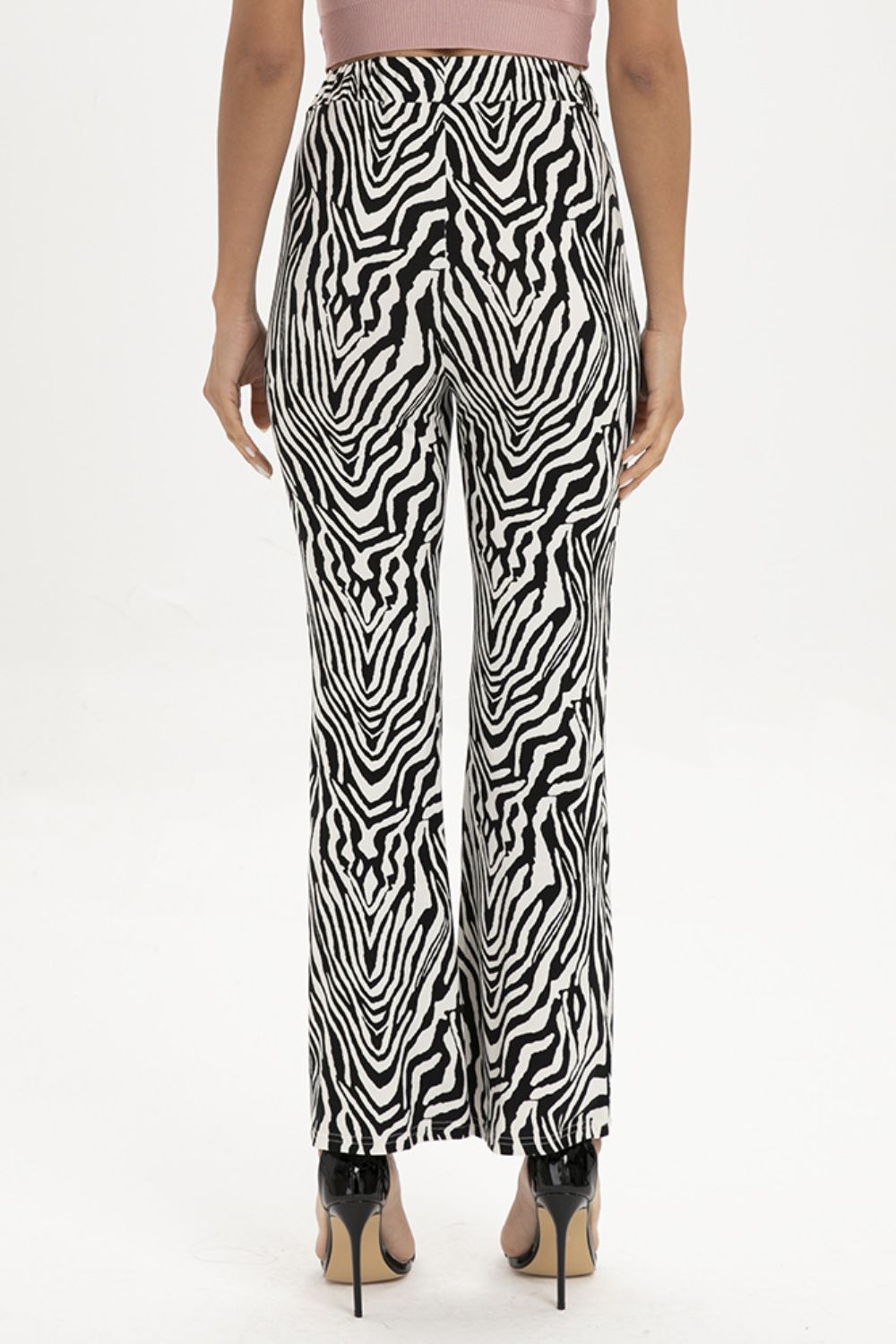 Zebra Print Straight Leg Pants apparel & accessories