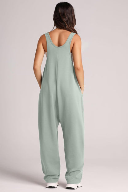 Wide Strap Jumpsuit with Pockets Bottom wear