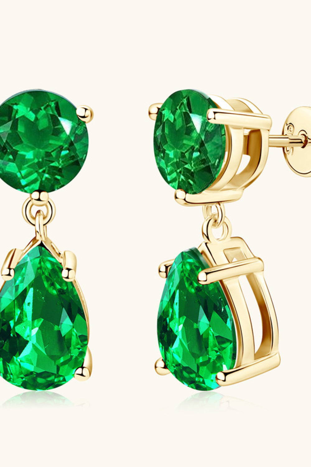 Lab-Grown Emerald Drop Earrings apparel & accessories