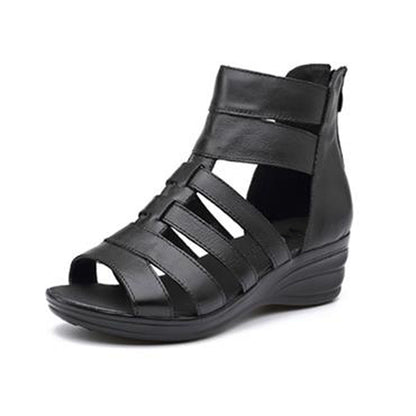 Women's Fashionable Casual Leather Sandals Shoes & Bags