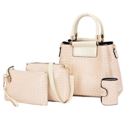 Fashion Embossed Four-piece Cover Mother Bag With Large Capacity apparel & accessories