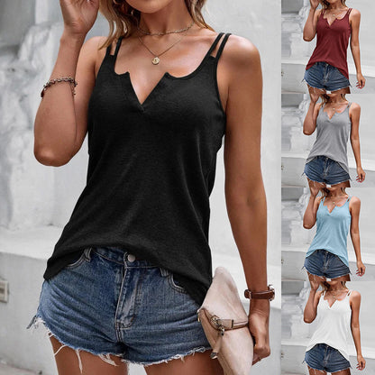 V-neck Camisole Tops For Women Casual Spaghetti Strap Tank Tops apparel & accessories