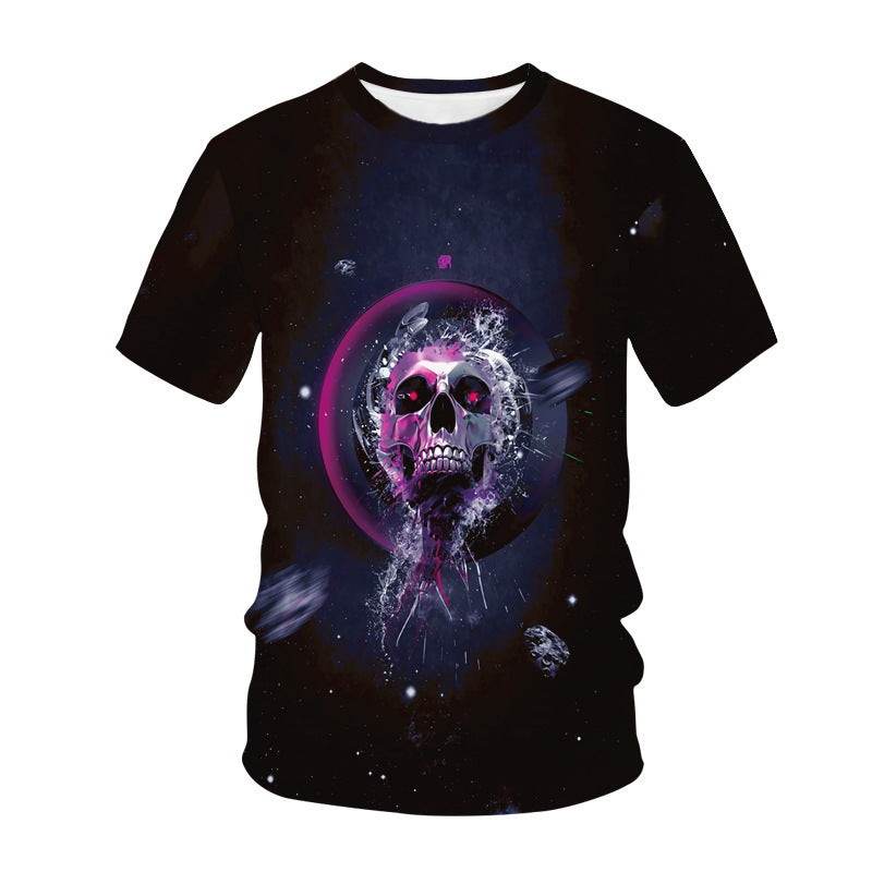 Skull Casual Short-sleeved Men's T-shirt T-Shirts & hoodies