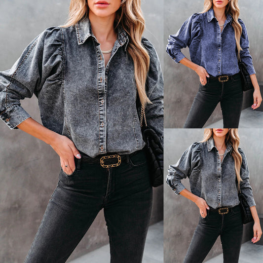 Casual Fashion Street Style Denim Shirt Female apparel & accessories