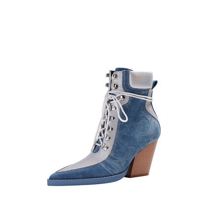 Women's Fashion Vintage Denim Boots apparel & accessories