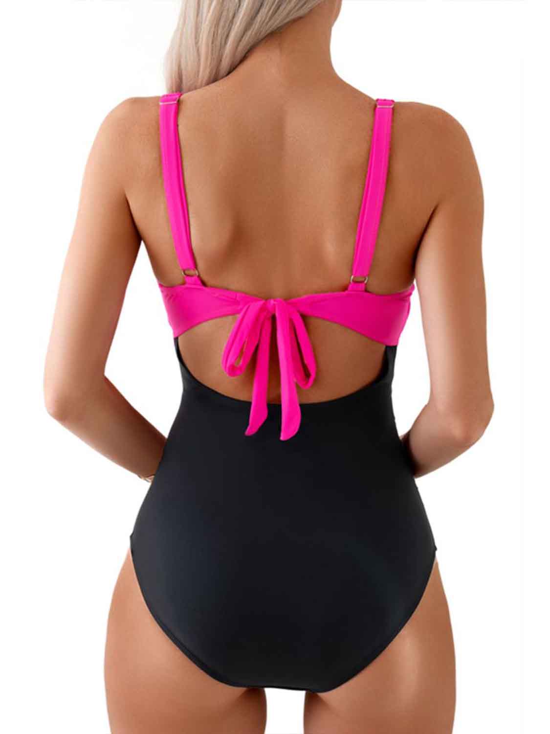 Tied Cutout Contrast One-Piece Swimwear apparel & accessories