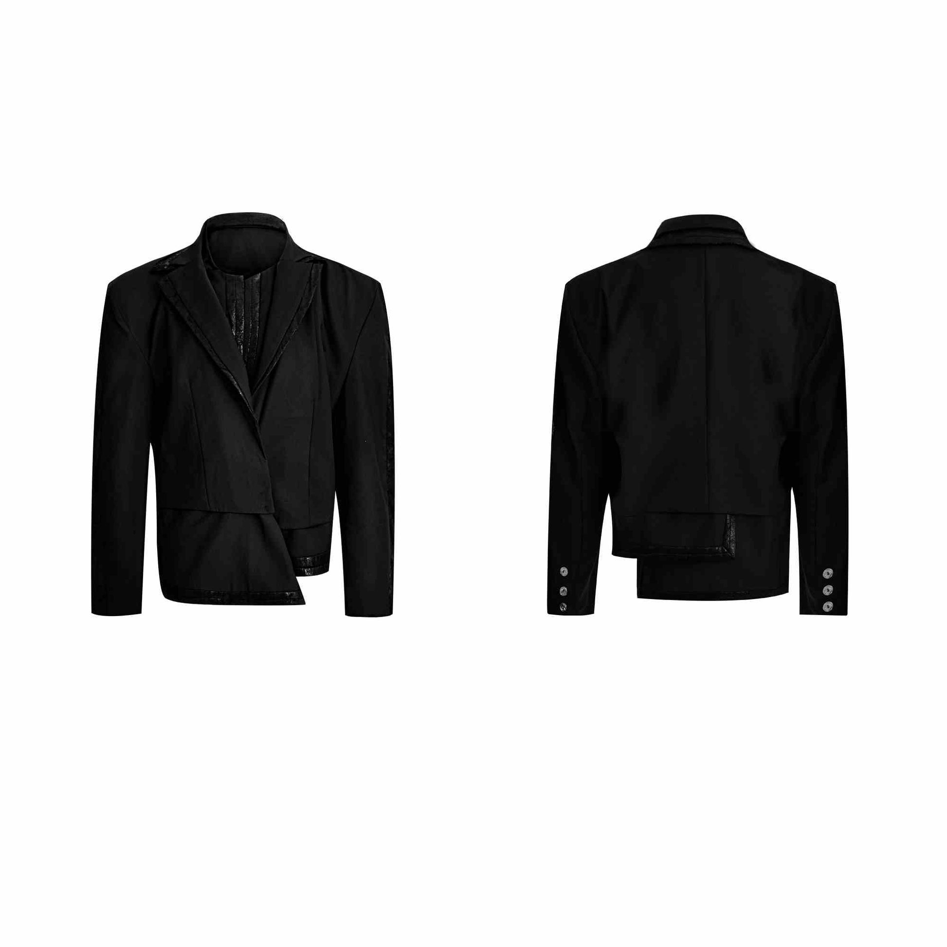 Irregular Fake Two-piece Suit Jacket men's clothing