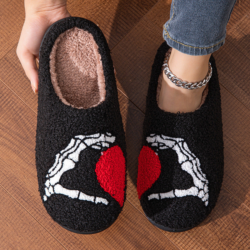 Funny Halloween Love Skull-hand Slippers halloween