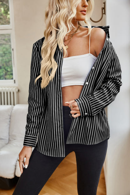 Striped Button Up Long Sleeve Shirt apparel & accessories