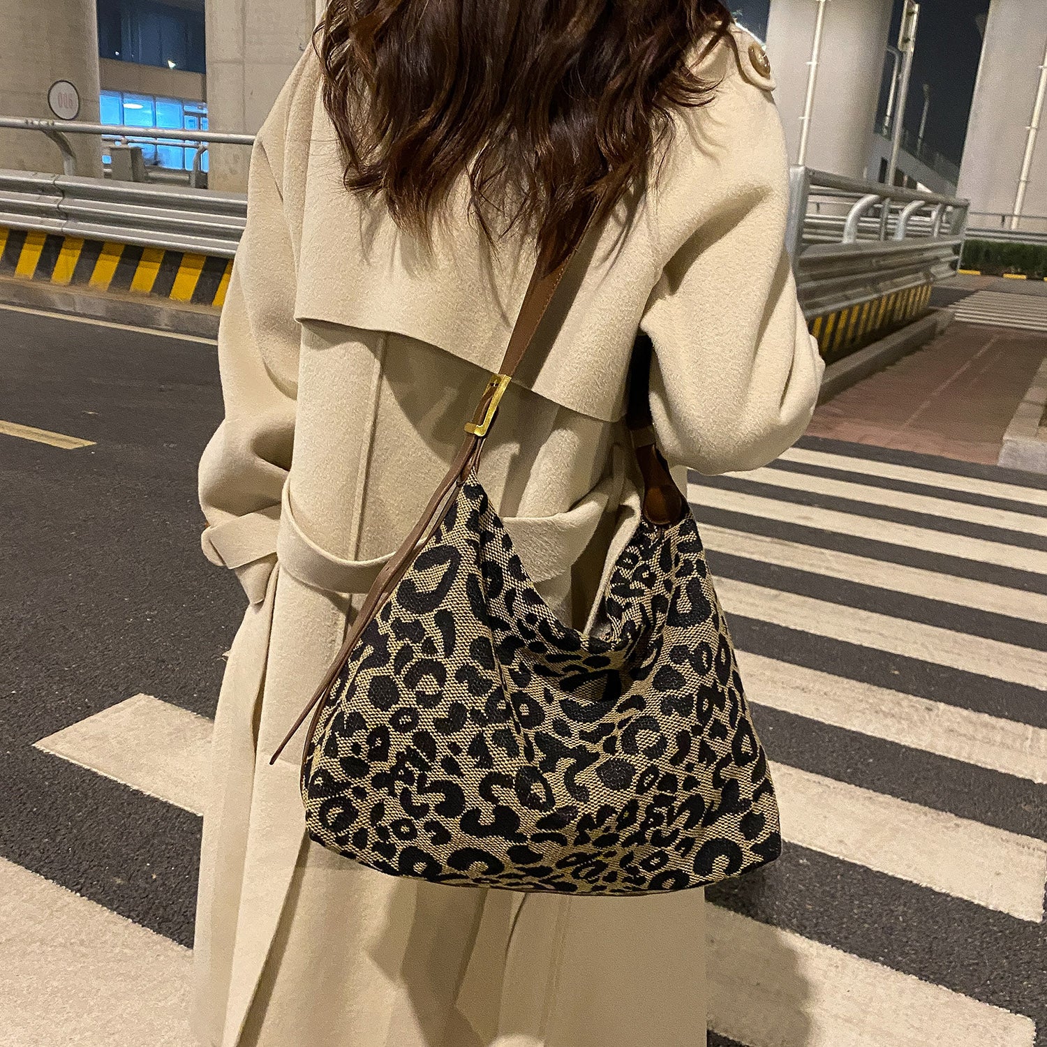 PU Leather Leopard Shoulder Bag Accessories for women