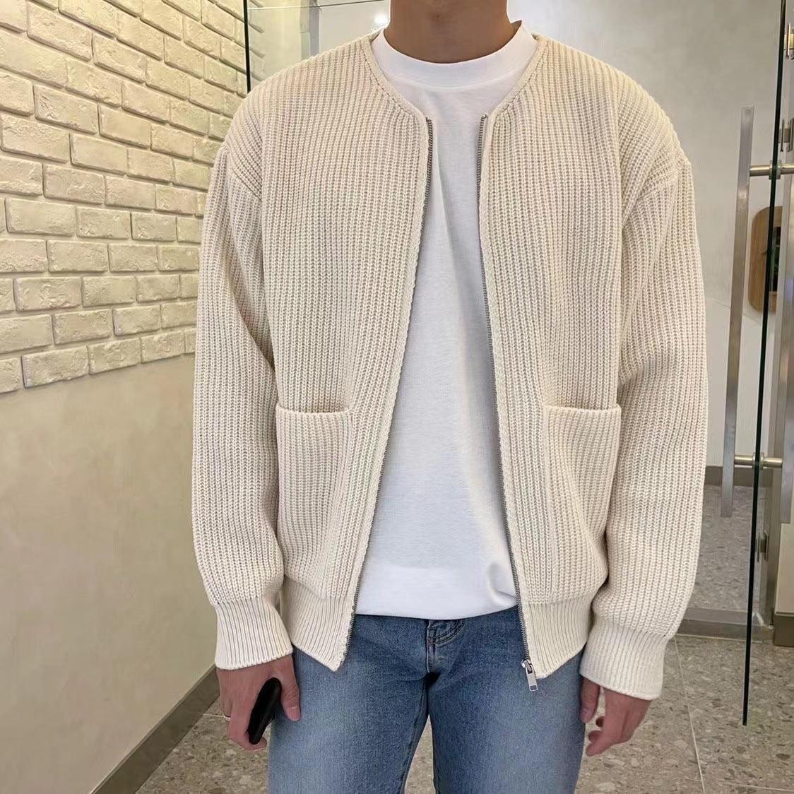 Fashion Trendy Knitted Cardigan Men's Sweater Winter clothes for men