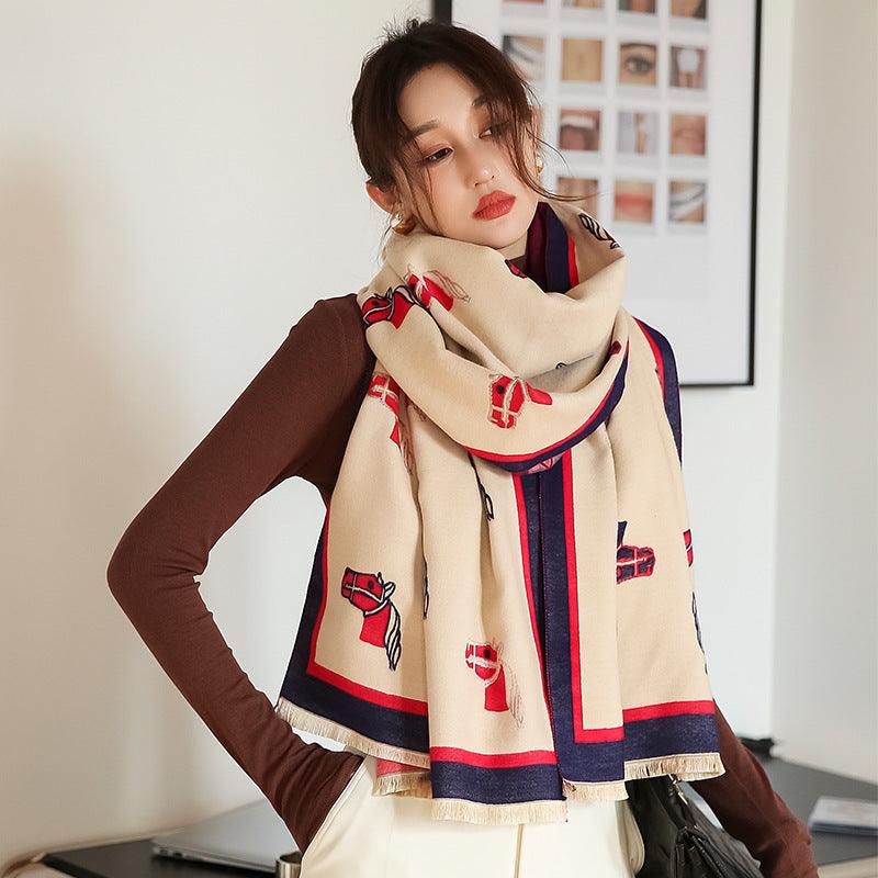 Fashionable Cashmere Long Student Warm Scarf scarves, Shawls & Hats