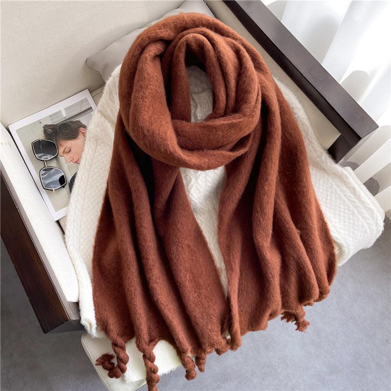 Fashionable Cashmere Scarf With Tassels scarves, Shawls & Hats