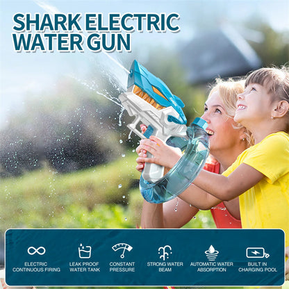 Shark Electric Water Gun Toys Fully Automatic Continuous Fire Water Gun Large Capacity Beach Summer Children's Water Playing Toys apparel & accessories