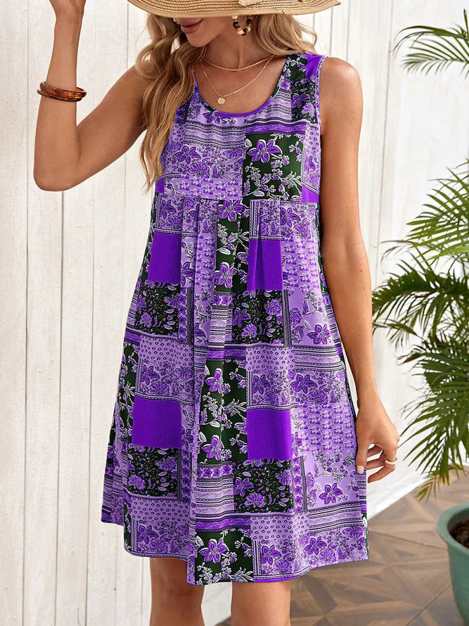 American Sleeveless Printed Dress apparel & accessories