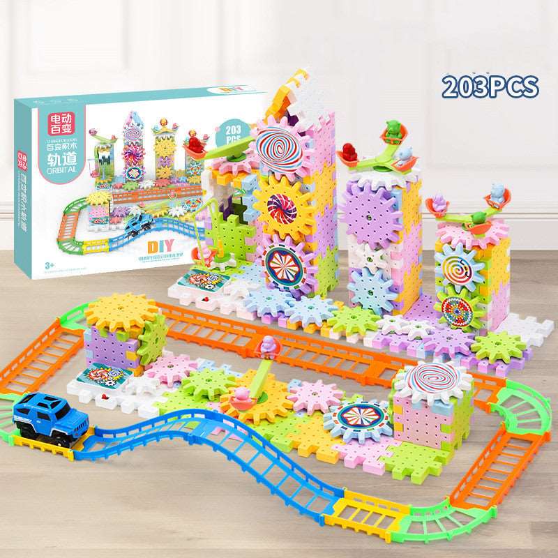 Electric Building Blocks Inserting Puzzle Set 3-6 Years Old 0