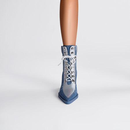 Women's Fashion Vintage Denim Boots apparel & accessories