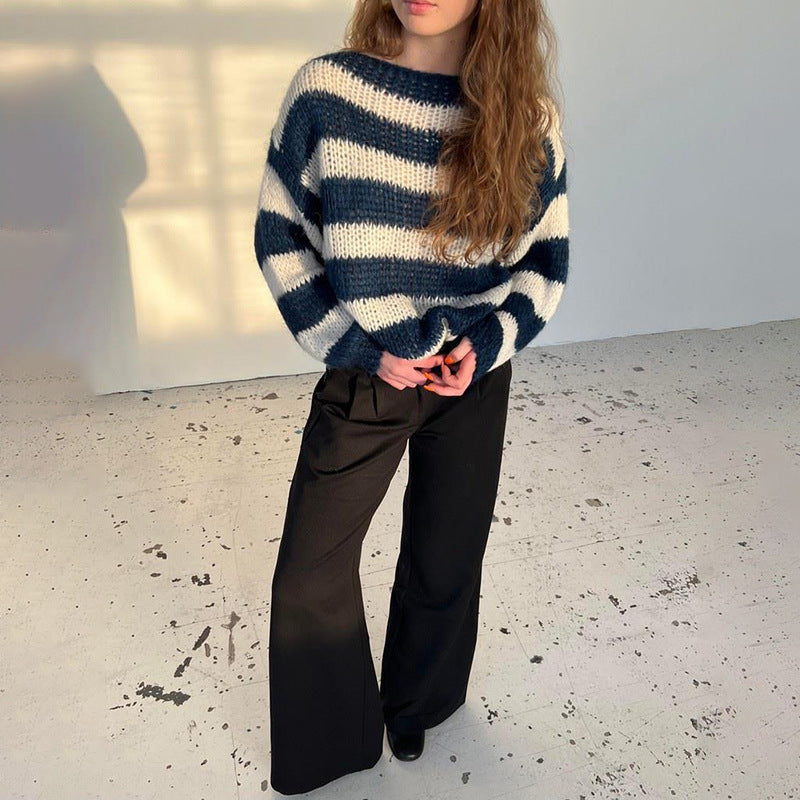 Loose Long-sleeved Knitted Sweater apparels & accessories