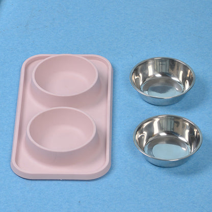 Non-slip Stainless Steel Feeder Cat Bowl Pet feeder