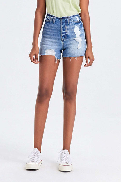 BAYEAS High Rise Bandless Denim Shorts Bottom wear