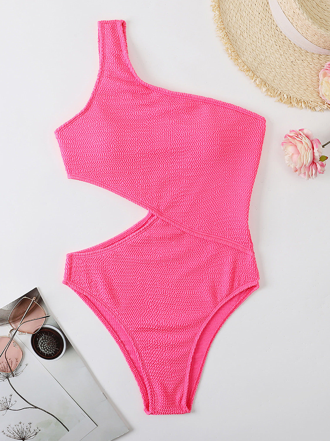 Cutout One Shoulder One-Piece Swimwear apparel & accessories