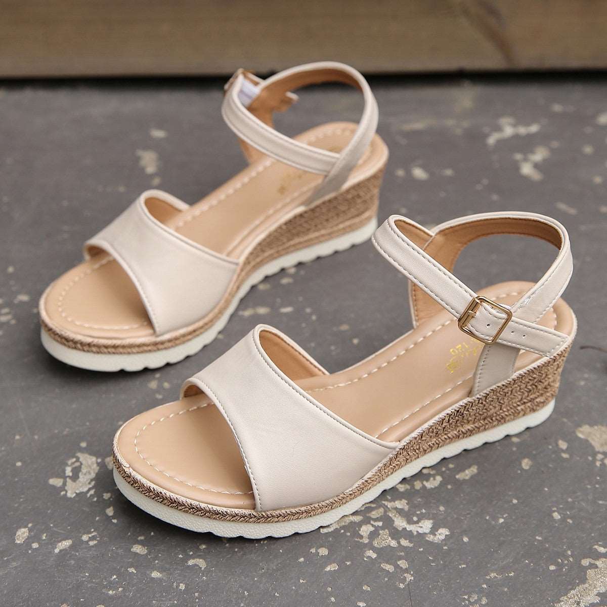 Ankle Buckle Wedges Sandals For Women Summer Platform Shoes Shoes & Bags