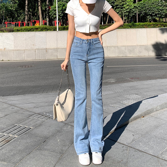 Off White High Waist Flare Pants For Women apparel & accessories