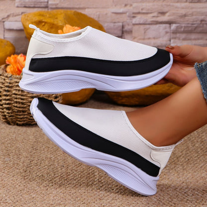 Mesh Contrast Flat Slip-Ons Shoes & Bags