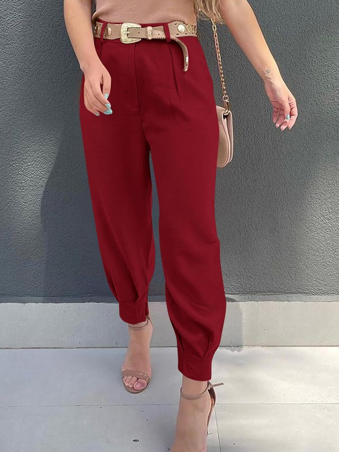 High Waist Cropped Pants apparel & accessories