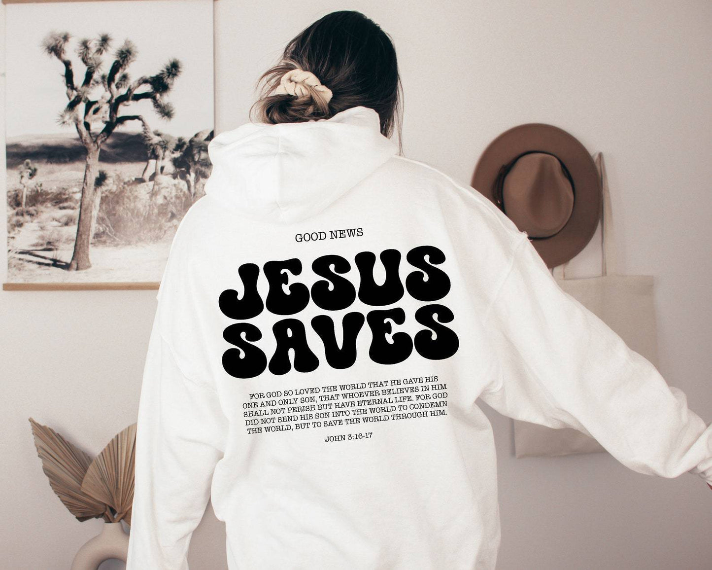 Jesus Saves Hoodie Bible Verses Appear Church Sweater apparels & accessories