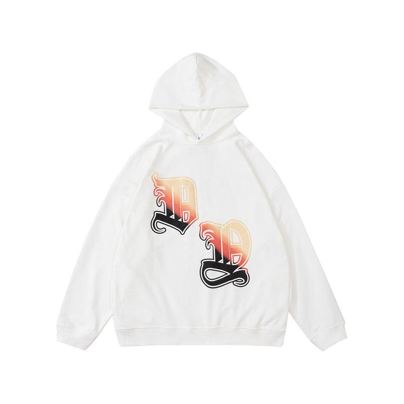 Gradient Printing Hoodie Retro High Street Coat T-Shirts & hoodies