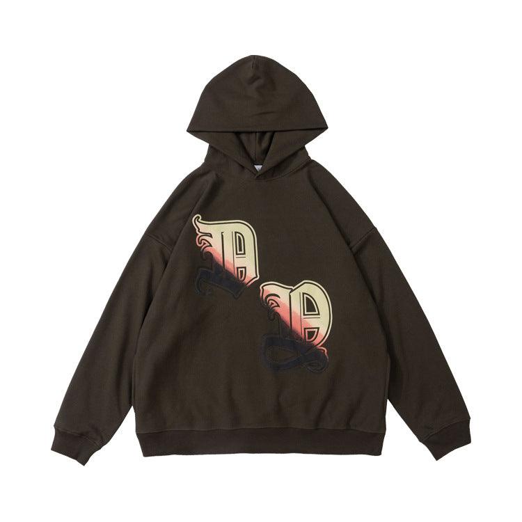 Gradient Printing Hoodie Retro High Street Coat T-Shirts & hoodies