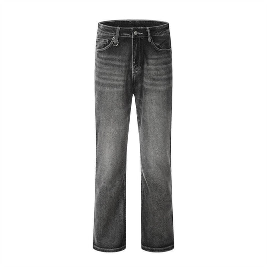 Heavy Washed Black And Gray Worn Jeans Pants & Jeans
