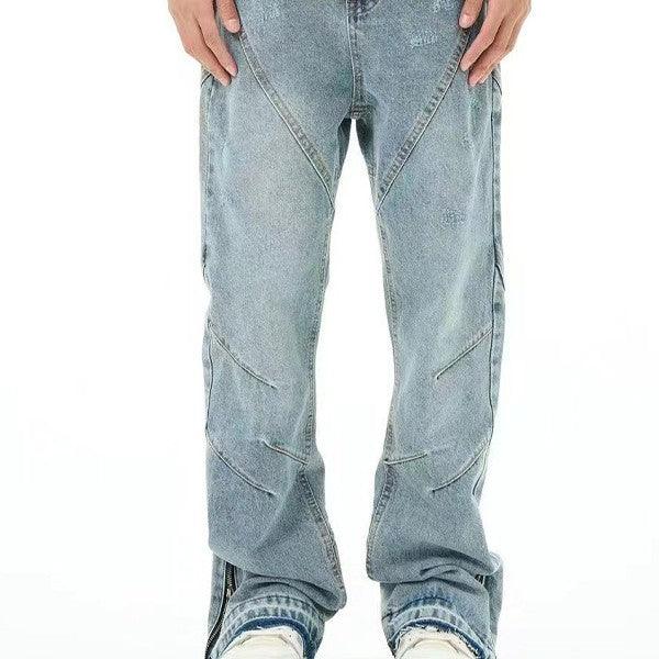 High Street Zipper Jeans For Men Pants & Jeans