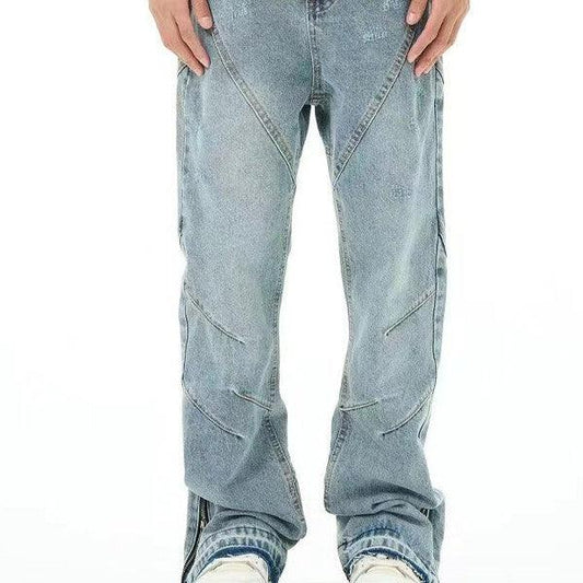 High Street Zipper Jeans Pants & Jeans