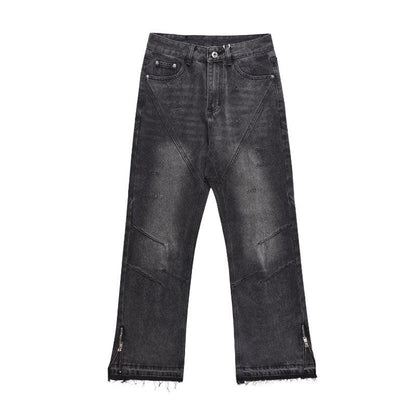 High Street Zipper Jeans For Men Pants & Jeans