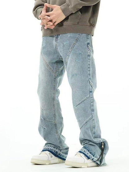 High Street Zipper Jeans For Men Pants & Jeans